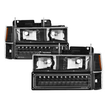 Load image into Gallery viewer, Xtune 92-94 Blazer Full Size Corner/LED Bumper Headlights Black HD-JH-CCK88-LED-AM-BK-SET - eliteracefab.com