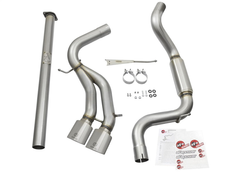 aFe POWER Takeda 3in 304 SS Cat-Back Exhaust w/ Polished Tips 13-17 Ford Focus ST L4-2.0L (t) - eliteracefab.com