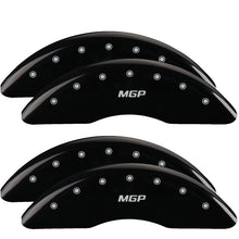 Load image into Gallery viewer, MGP 4 Caliper Covers Engraved Front &amp; Rear MGP Black finish silver ch MGP