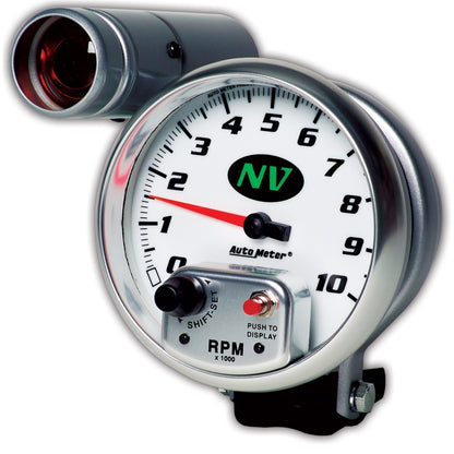 AutoMeter Gauge Tachometer 5in. 10K RPM Pedestal W/ Ext. Shift-Lite NV 7499