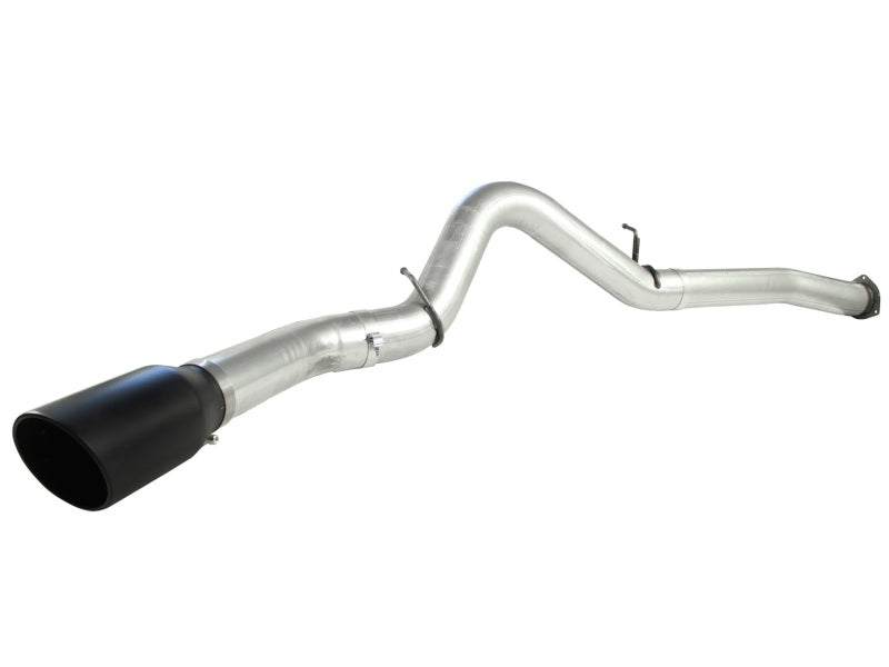 aFe Atlas Exhaust 5in DPF-Back Al Steel 07.5-10 GM Diesel Trucks V8-6.6L (td) LMM (Blk Tip) aFe