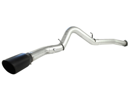 aFe Atlas Exhaust 5in DPF-Back Al Steel 07.5-10 GM Diesel Trucks V8-6.6L (td) LMM (Blk Tip) aFe