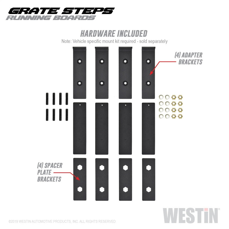 Westin Grate Steps Running Boards 54 in - Textured Black - eliteracefab.com