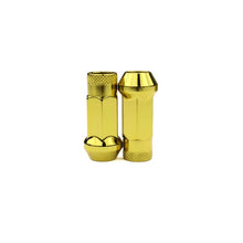 Load image into Gallery viewer, WHEEL MATE MUTEKI SR48 OPEN END LUG NUTS – GOLD CHROME 12×1.25 48MM - eliteracefab.com