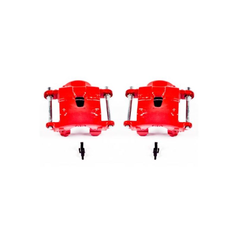 Power Stop 78-85 Avanti II Front Red Calipers w/o Brackets - Pair - eliteracefab.com