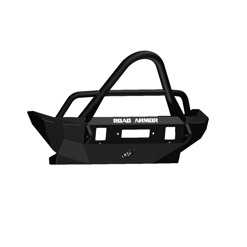 Road Armor 07-18 Jeep Wrangler JK Stealth Front Winch Bumper w/Stinger Guard Mid Width - Tex Blk Road Armor