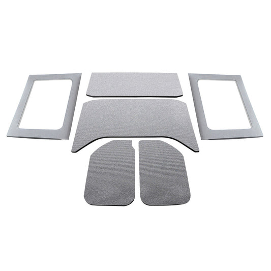 DEI 11-18 Jeep Wrangler JK 4-Door Boom Mat Complete Headliner Kit - 6 Piece - Gray DEI