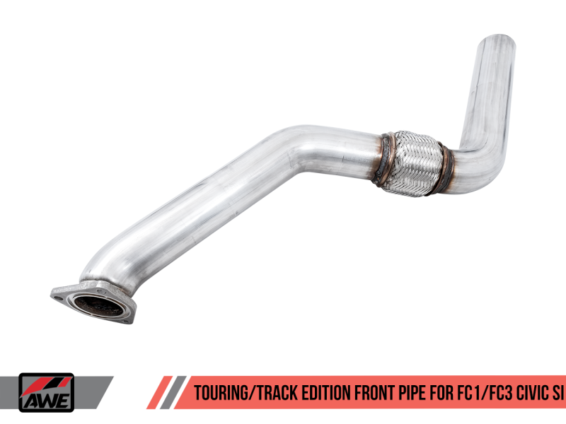 AWE Tuning 2016+ Honda Civic Si Touring Edition Exhaust w/Front Pipe & Triple Chrome Silver Tips - eliteracefab.com