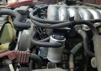 J&L 95-04 Toyota Tacoma/4Runner 3.4L Driver Side Oil Separator 3.0 - Clear Anodized J&L