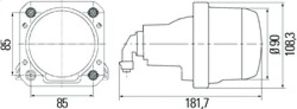 Hella 90mm Bi-Halogen / Bi-Xenon V2 Shutter Pigtail - eliteracefab.com