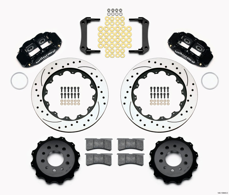 Wilwood Narrow Superlite 4R Rear Kit 14.00in Drilled Morrison Multilink IRS (2010-15 Camaro Based) Wilwood