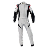 OMP First Evo Overall Silver/Black - Size 64 (Fia 8856-2018)