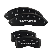 Load image into Gallery viewer, MGP 4 Caliper Covers Engraved Front &amp; Rear Vtech Black finish silver ch MGP