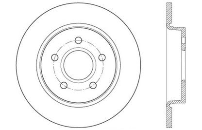 StopTech 13 Ford Focus ST Drilled Left Rear Rotor - eliteracefab.com