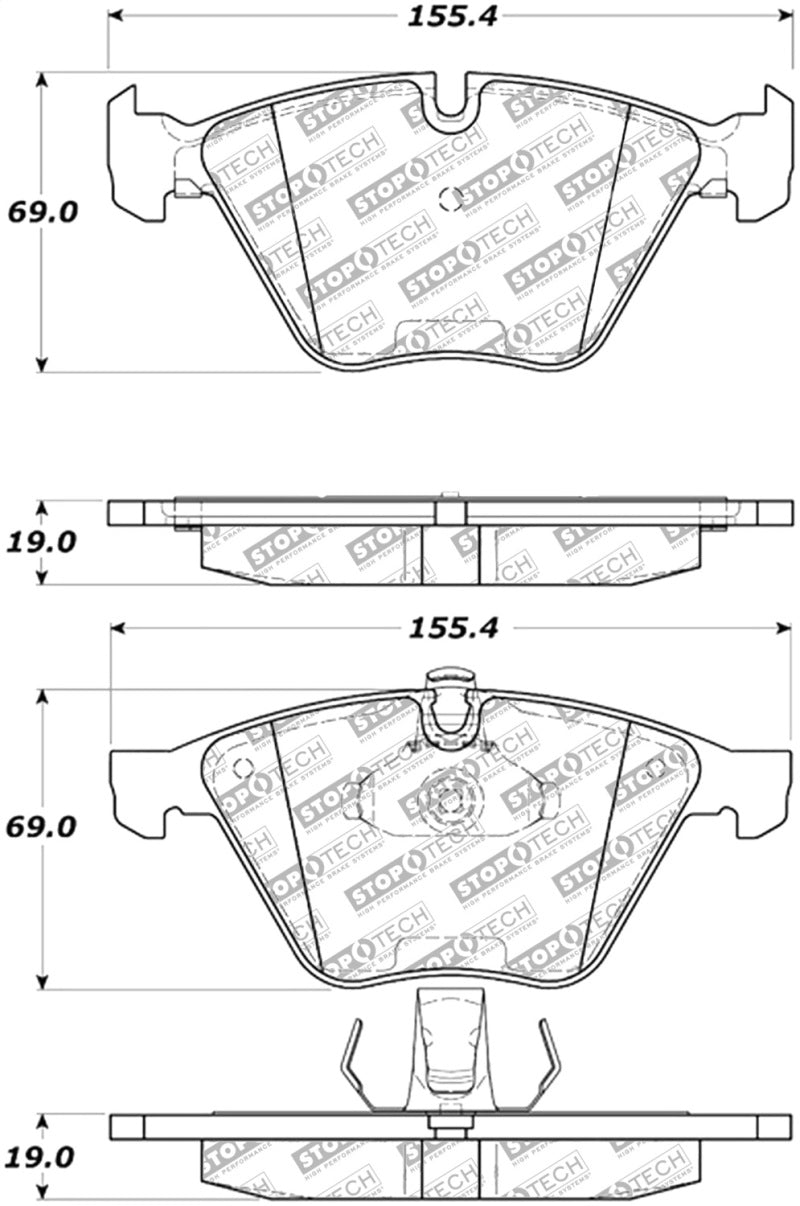 StopTech Street Select Brake Pads - Front - eliteracefab.com