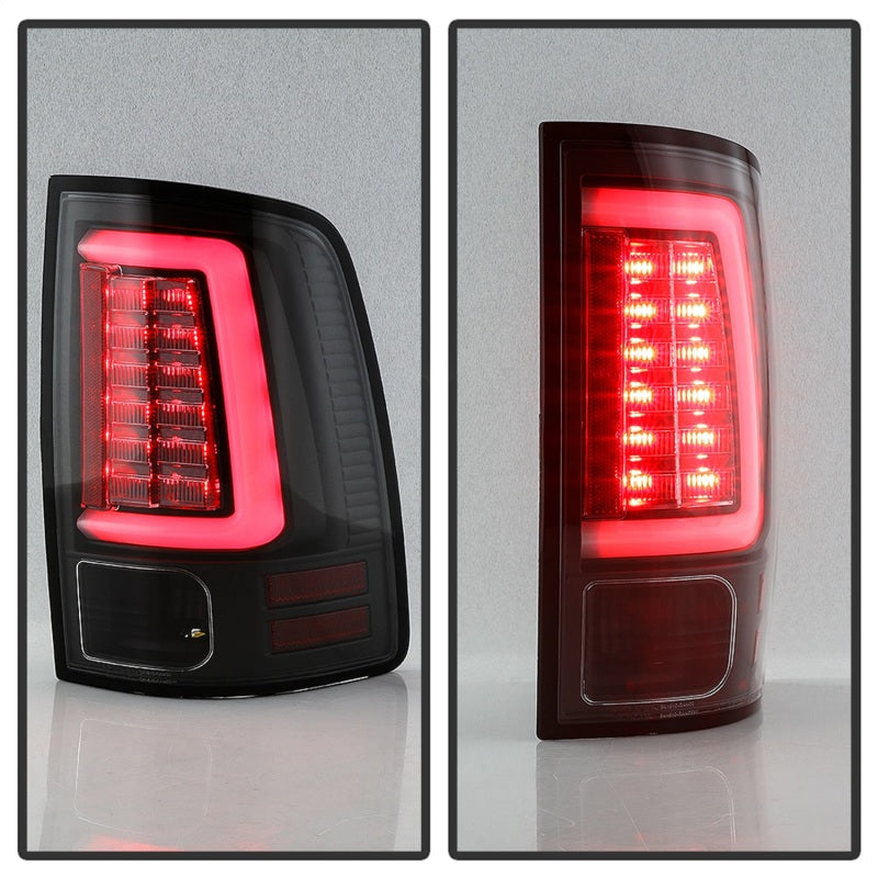 Spyder Dodge Ram 09-18 LED Tail Lights - All Black ALT-YD-DRAM09V2-LED-BKV2 (Incandescent Only) - eliteracefab.com