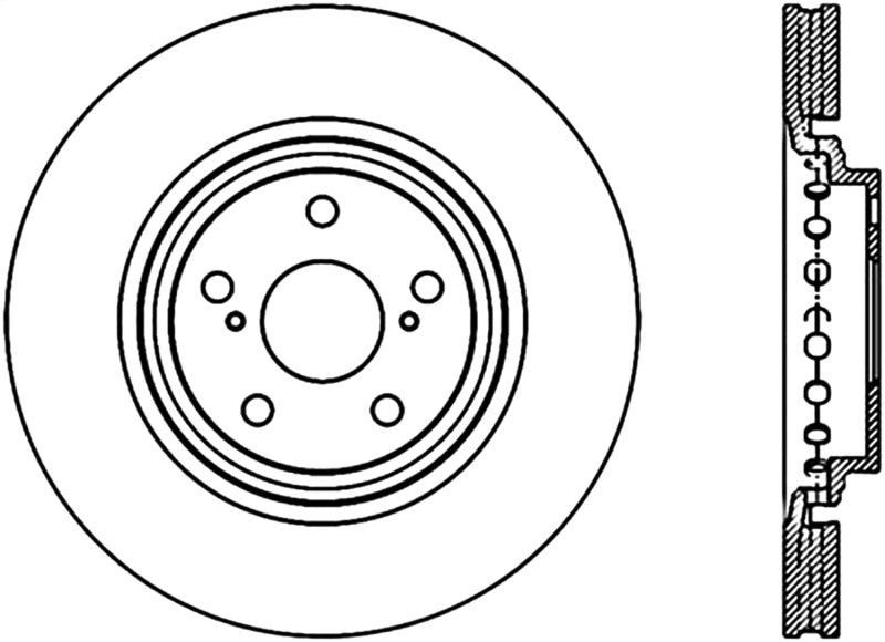 StopTech 10-15 Lexus RX350 Cryo Sport Front Left Slotted Rotor Stoptech