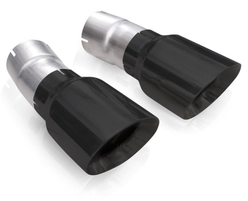 Stainless Works 4in Double Wall Slash-Cut Black Tip Kit Stainless Works