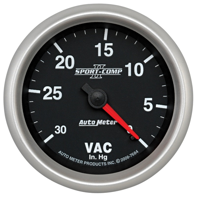 AutoMeter Gauge Vacuum 2-5/8in. 30Inhg Mechanical Sport-Comp II 7684