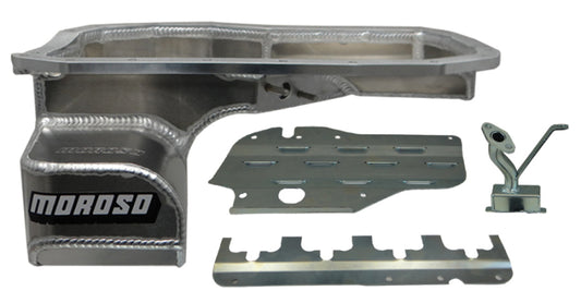 Moroso Mitsubishi Evo 7/8/9 (w/Lower Intercooler Pipe) Road Race Baffled Wet Sump 6.5qt Alum Oil Pan.