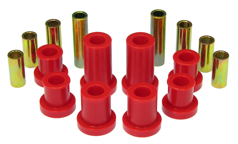 Prothane 07-14 Chevy Silverado 2/4wd Upper/Lower Front Control Arm Bushings - Red - eliteracefab.com