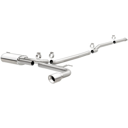 MagnaFlow Cat Back, SS, 2.5in, Street, Single Straight Pass. Polished 4in Tip, 2015 Ford Fusion 2.5L - eliteracefab.com