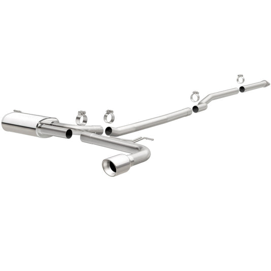 MagnaFlow Cat Back, SS, 2.5in, Street, Single Straight Pass. Polished 4in Tip, 2015 Ford Fusion 2.5L - eliteracefab.com