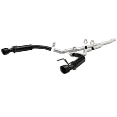 MagnaFlow Cat-Back 15-16 Ford Mustang 2.3L L4 Competition SS 3in Dual Split Rear 4.5in Black Tips - eliteracefab.com