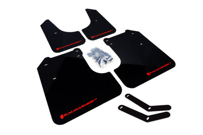 Rally Armor UR Mudflaps Black Urethane Grey Logo 2008-2011 Impreza / 2008-2010 WRX - eliteracefab.com