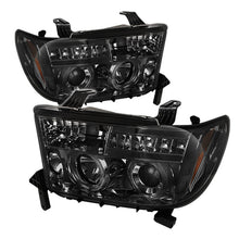 Load image into Gallery viewer, Spyder Toyota Tundra 07-13 Projector Headlights LED Halo LED Smke PRO-YD-TTU07-HL-SM - eliteracefab.com