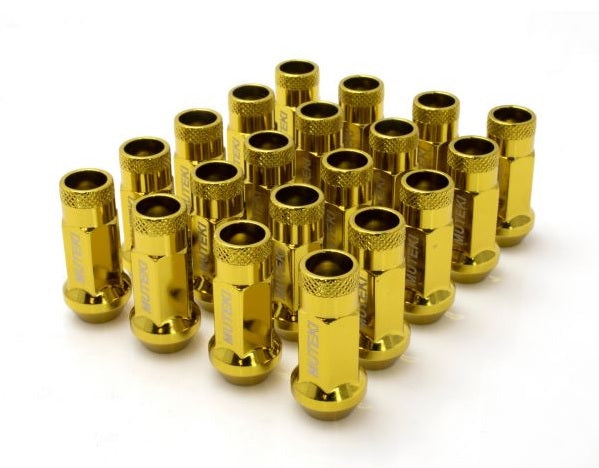 WHEEL MATE MUTEKI SR48 OPEN END LUG NUTS – GOLD CHROME 12×1.25 48MM - eliteracefab.com