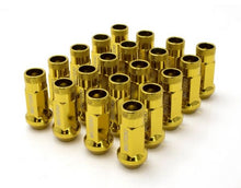 Load image into Gallery viewer, WHEEL MATE MUTEKI SR48 OPEN END LUG NUTS – GOLD CHROME 12×1.25 48MM - eliteracefab.com