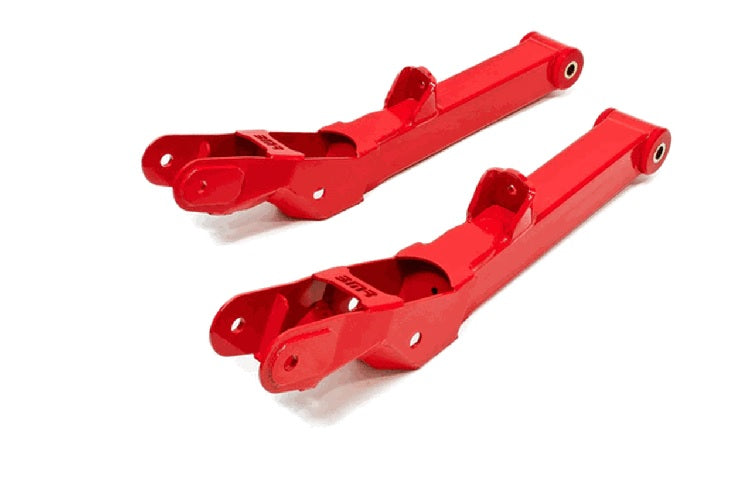 BMR CAMARO LOWER CONTROL ARMS, REAR, NON-ADJUSTABLE, POLY BUSHINGS RED ( 2010-2015 ) - eliteracefab.com