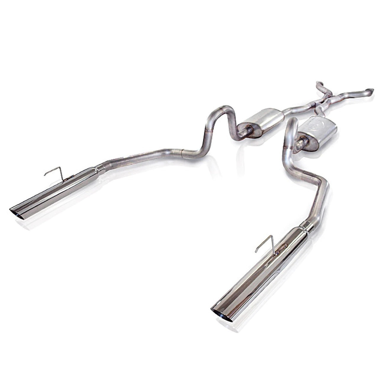 STAINLESS WORKS 2.5in Catback Chambered Exhaust Slash Tips Ford Crown Victoria 4.6L 3V 03-04 - eliteracefab.com