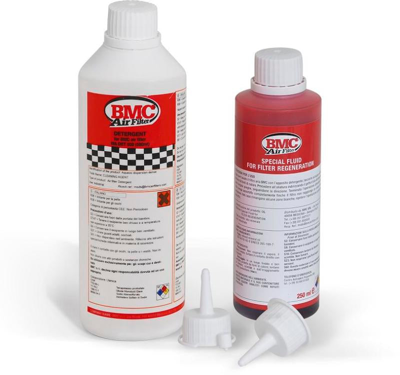 BMC Complete Filter Washing Kit - 500ml Detergent & 250ml Oil Bottle - eliteracefab.com