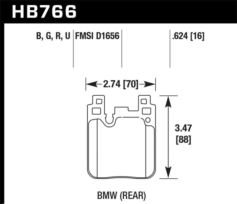 Hawk Performance ER-1 Rear Brake Pads - HB766D.624 Hawk Performance