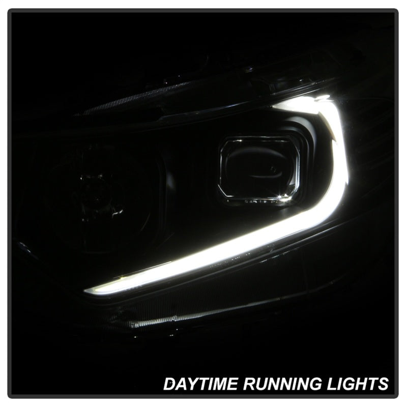 xTune 09-14 Acura Projector Headlights - Light Bar DRL - Black (PRO-JH-ATSX09-LB-BK) - eliteracefab.com