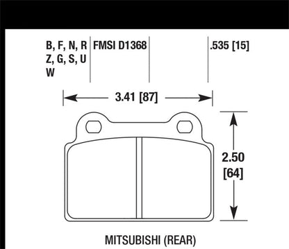 Hawk EVO X DTC-60 Race Rear Brake Pads - eliteracefab.com