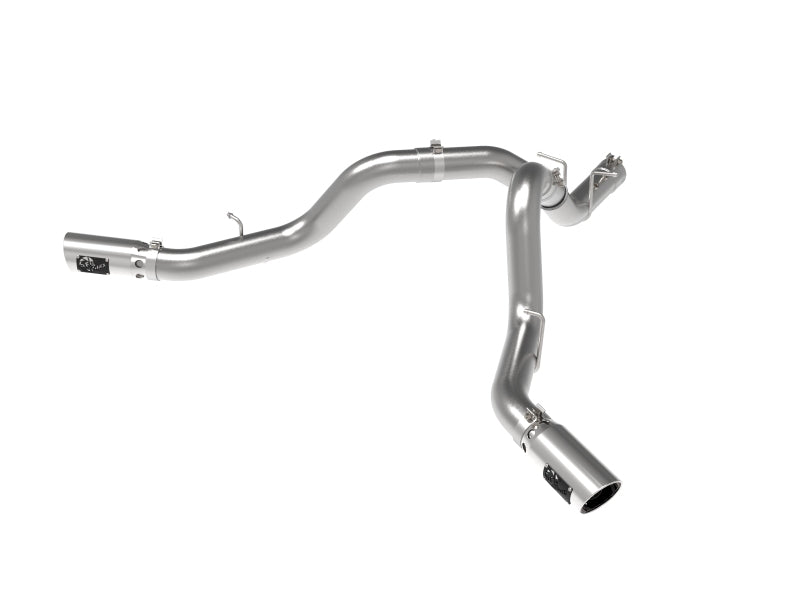 aFe Large Bore-HD 4in 409SS DPF-Back Exhaust System w/Polished Tips 20 GM Diesel Trucks V8-6.6L aFe