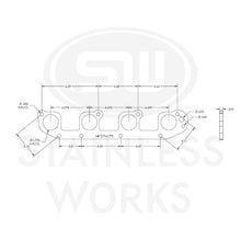 Load image into Gallery viewer, Stainless Works Hemi 5.7L Round Port Header 304SS Exhaust Flanges 1-3/4in Primaries