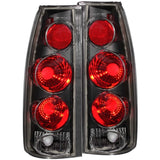 ANZO USA Cadillac Escalade Taillights Black 3d Style; 1999-2000