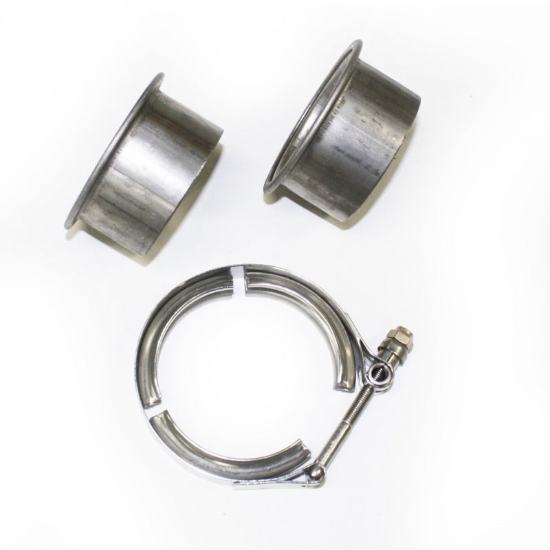 JBA 2.5in Stainless Steel V-Band Clamp & Flanges JBA