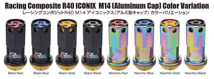 Project Kics 14x1.50 R40 Iconix Lock & Lug Nuts - Neo Chrome w/Gold Cap (16+4 Locks) - eliteracefab.com