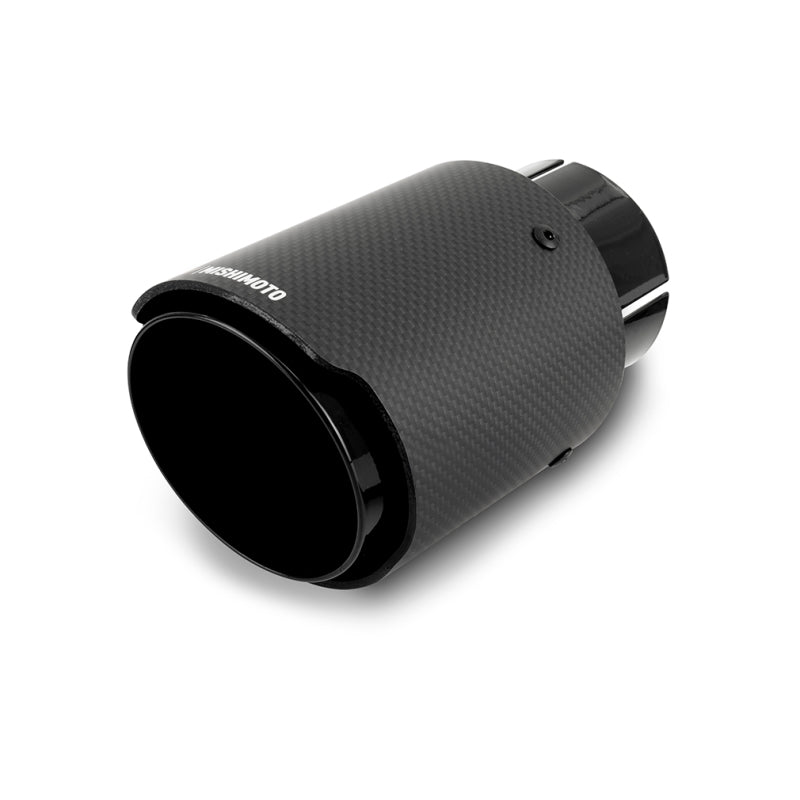 Mishimoto Carbon Fiber Muffler Tip 3in Inlet 4in Outlet Black Mishimoto