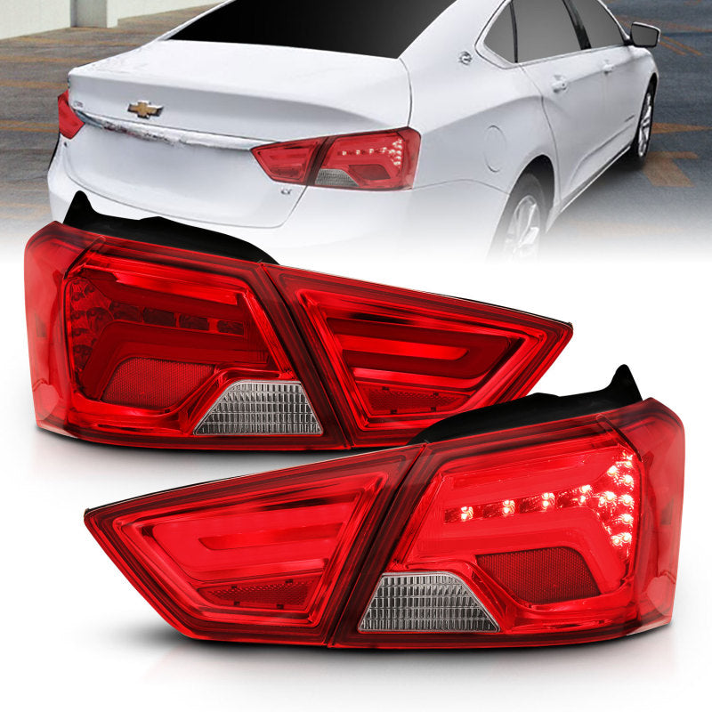 ANZO 14-18 Chevrolet Impala LED Taillights Red/Clear - eliteracefab.com