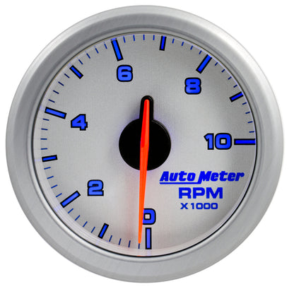 Autometer Airdrive 2-1/6in Tachometer Gauge 0-10K RMP - Silver 9197-UL