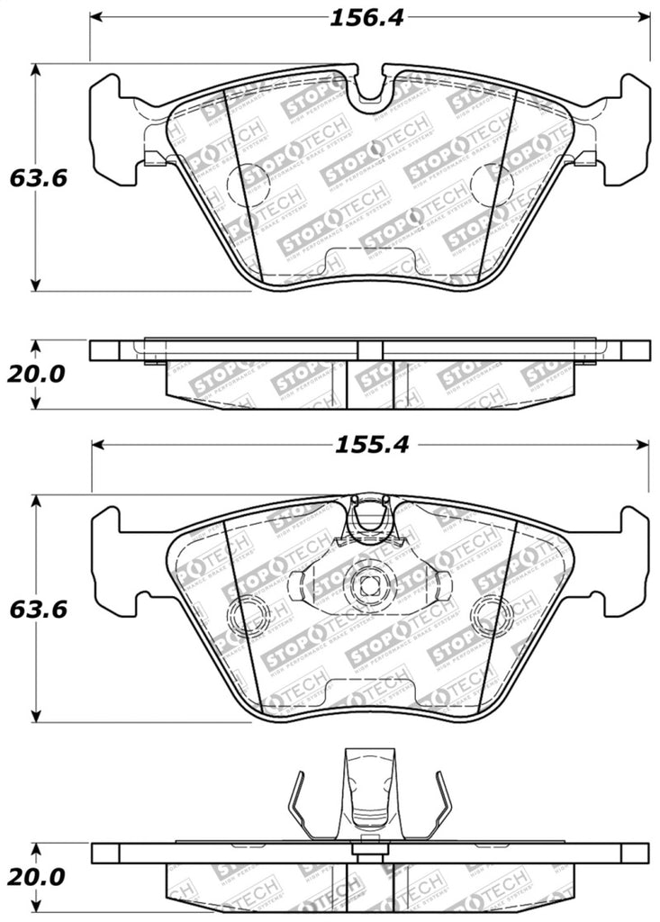 STOPTECH PERFORMANCE 04-09 BMW X3 (E38) / 06-09 Z4 3.0SI (E86) / 00-07 330 SERIES FRONT BRAKE PADS, 309.09460 - eliteracefab.com