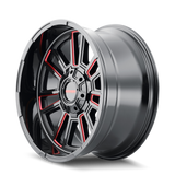 Mayhem 8115 Apollo 20x9 / 8x170 BP / 0mm Offset / 125.2mm Hub Black w/ Prism Red Wheel