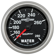 Load image into Gallery viewer, Autometer Sport-Comp II 2-5/8in 140-280 Deg Mechanical Water Temp Gauge