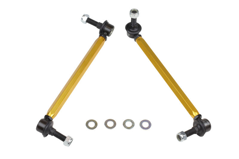 Whiteline 05+ Mustang Coupe 8cyl (Inc Shelby GT/ GT500) Front Swaybar Link Kit H/Duty Adj Steel Ball - eliteracefab.com